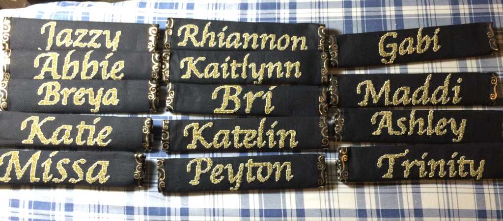Cheer team name tags